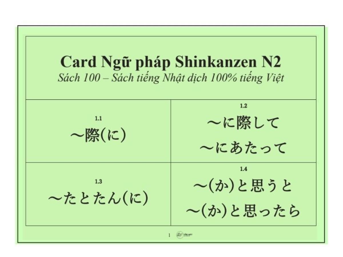 Cẩm nang ngữ pháp tiếng nhật n2 dành cho người học nâng cao 2